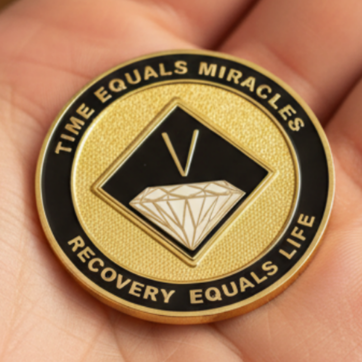 NA Recovery Medallion Black & Gold