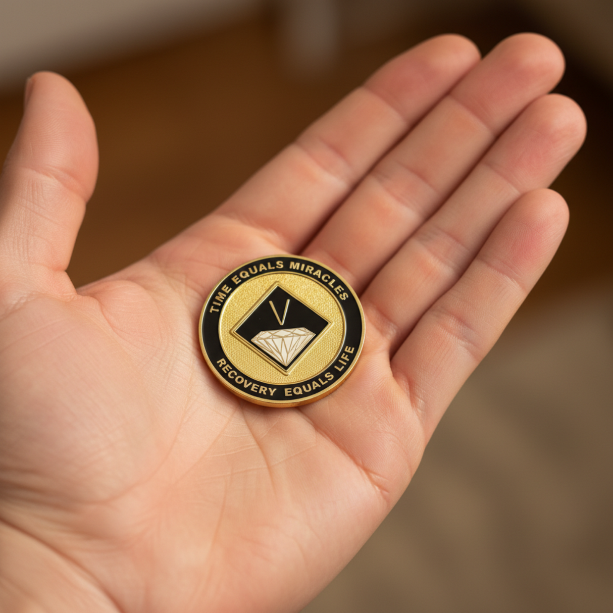 NA Recovery Medallion Black & Gold