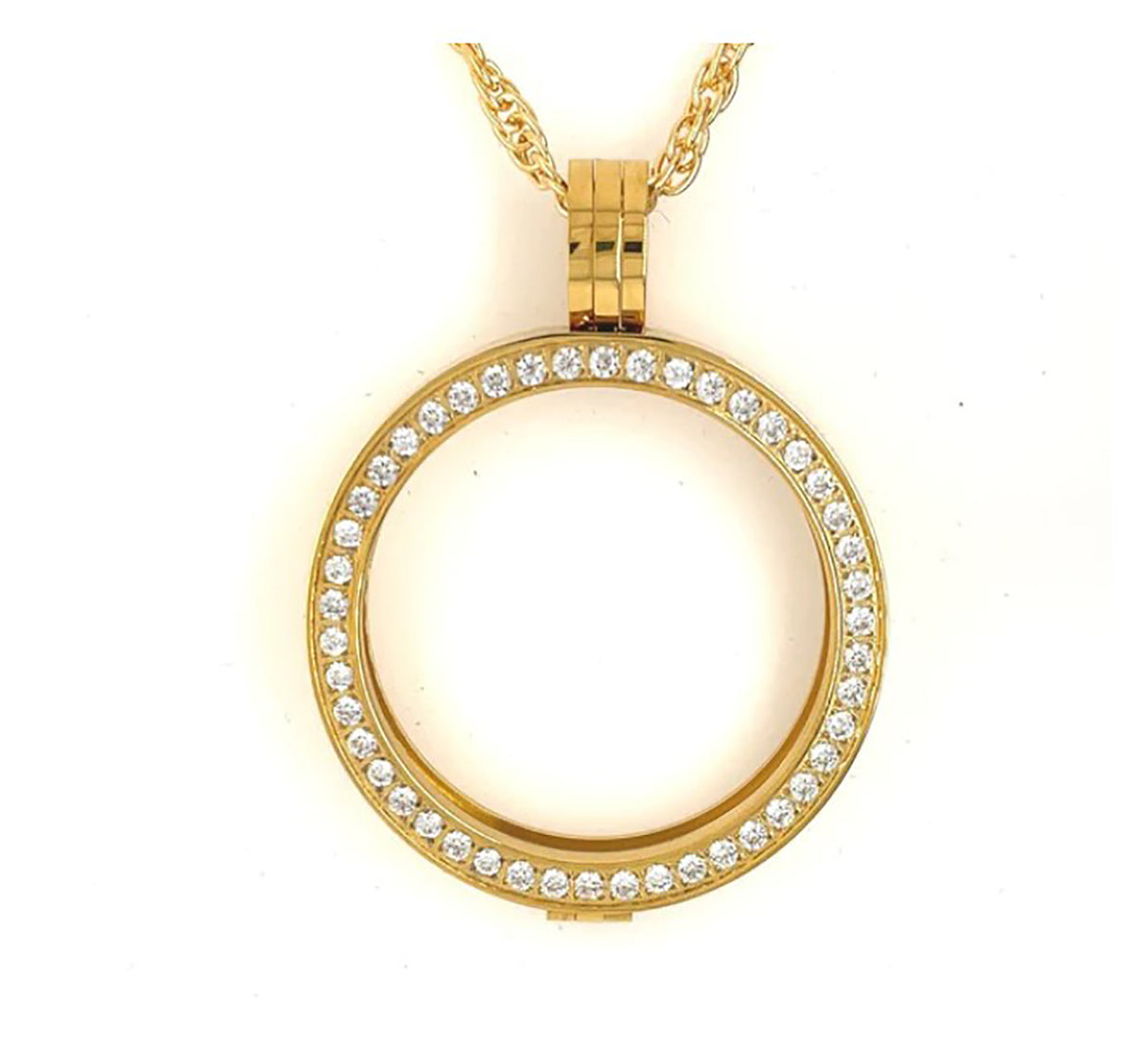 mhkt- Bling Necklace Medallion Holder