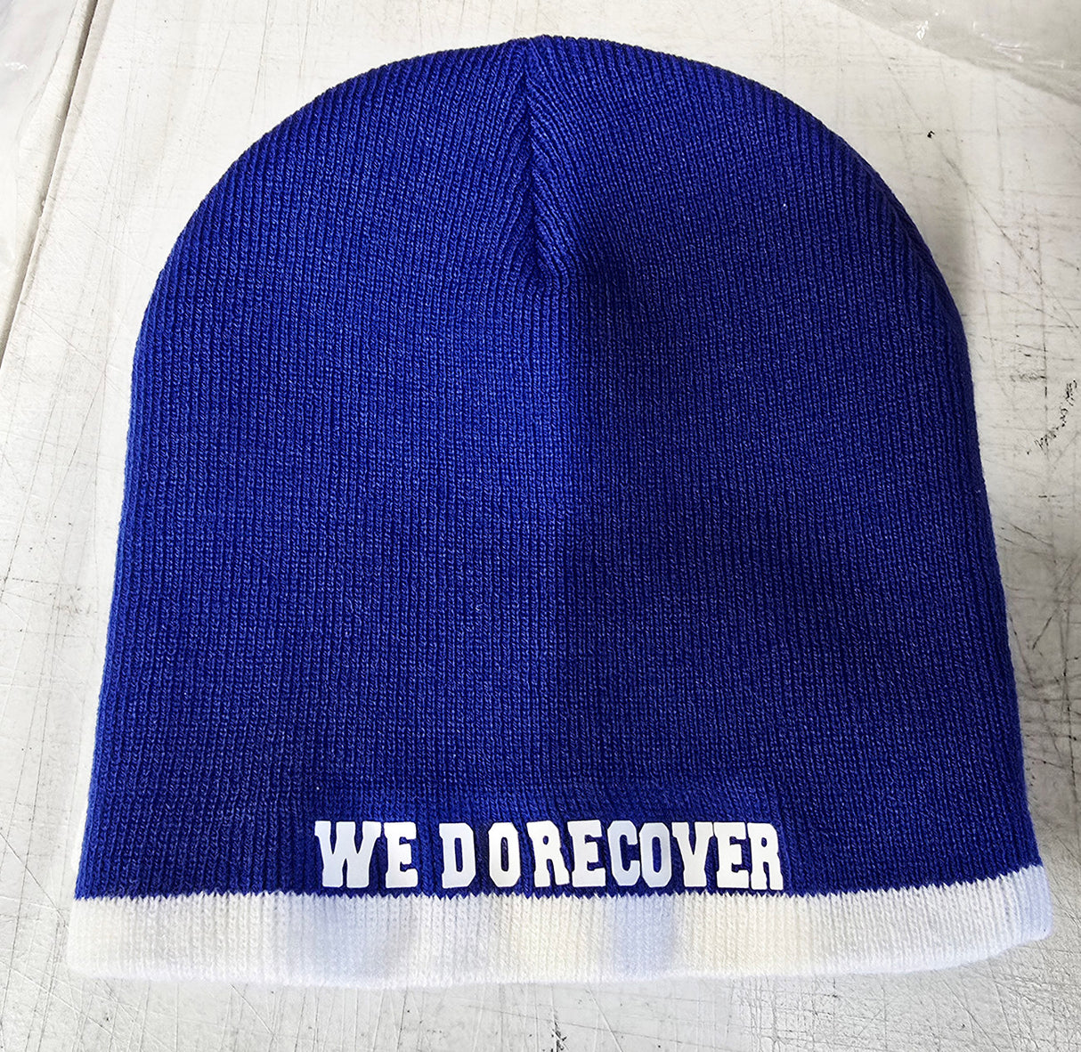 We Do Recover Blue Beanie