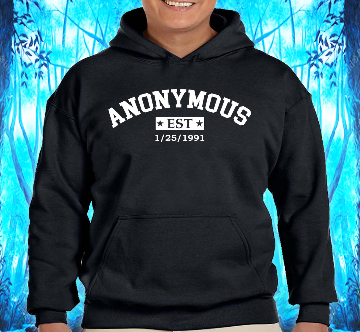 Custom Anonymous Est Clean Date Hoodie