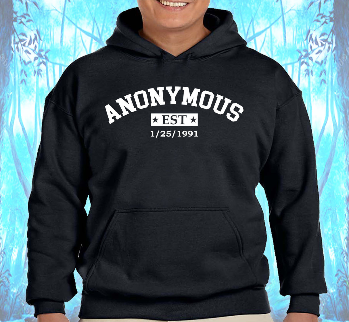Custom Anonymous Est Clean Date Hoodie