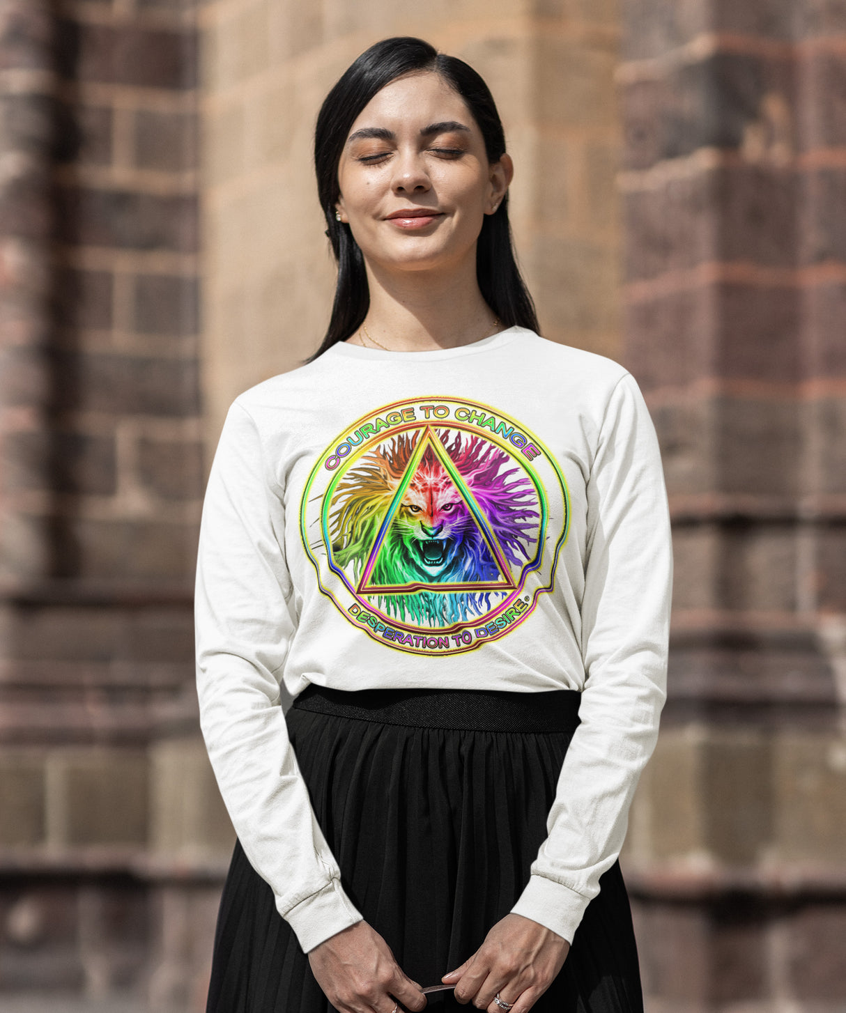 AA - Courage To Change Long Sleeve dtg Tee