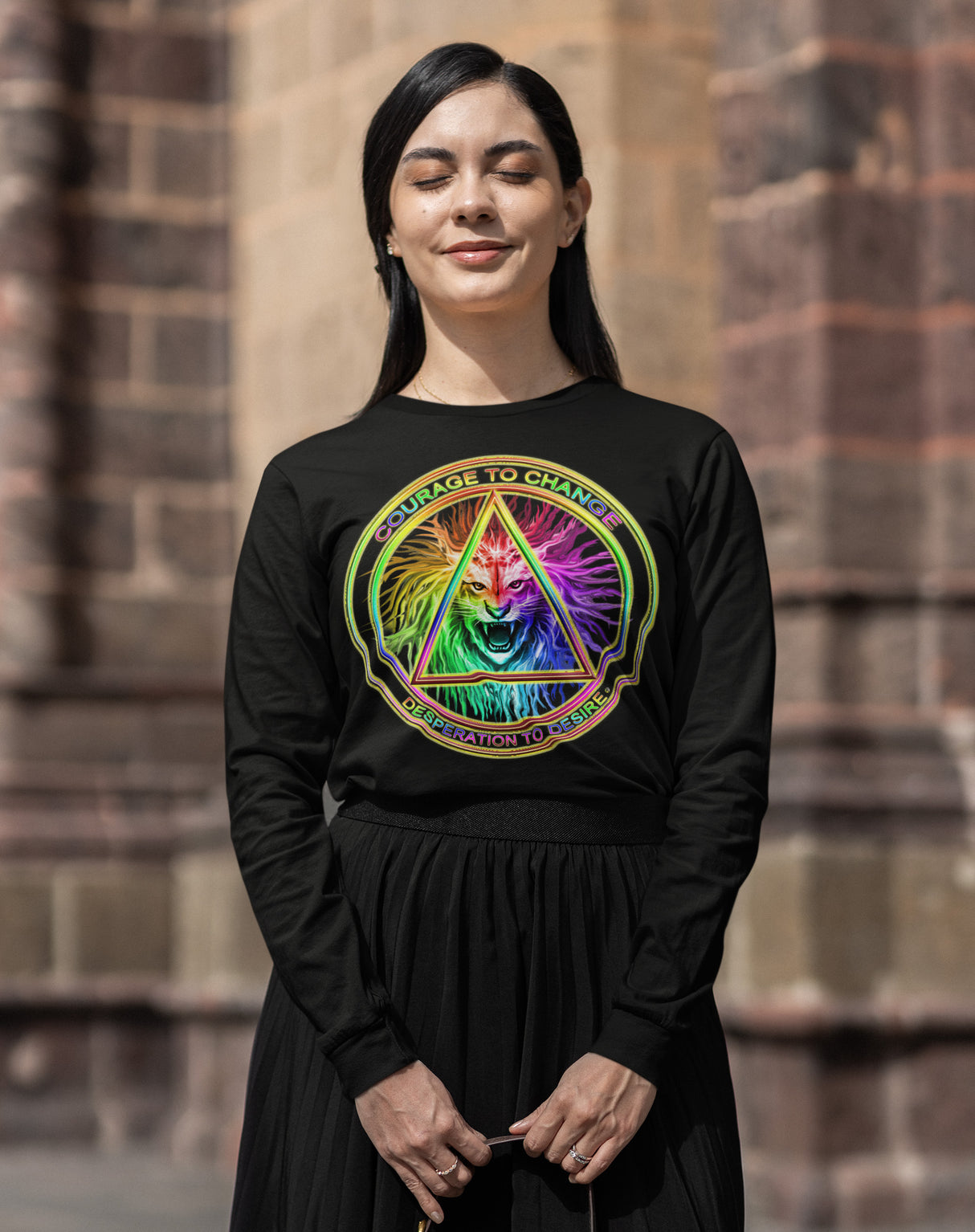 AA - Courage To Change Long Sleeve dtg Tee