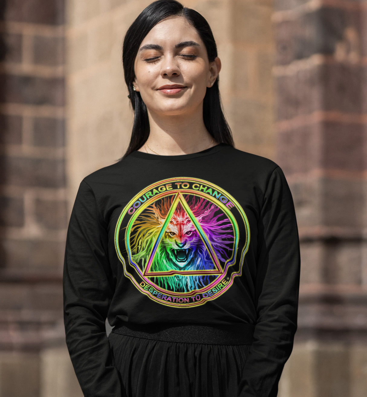 AA - Courage To Change Long Sleeve dtg Tee