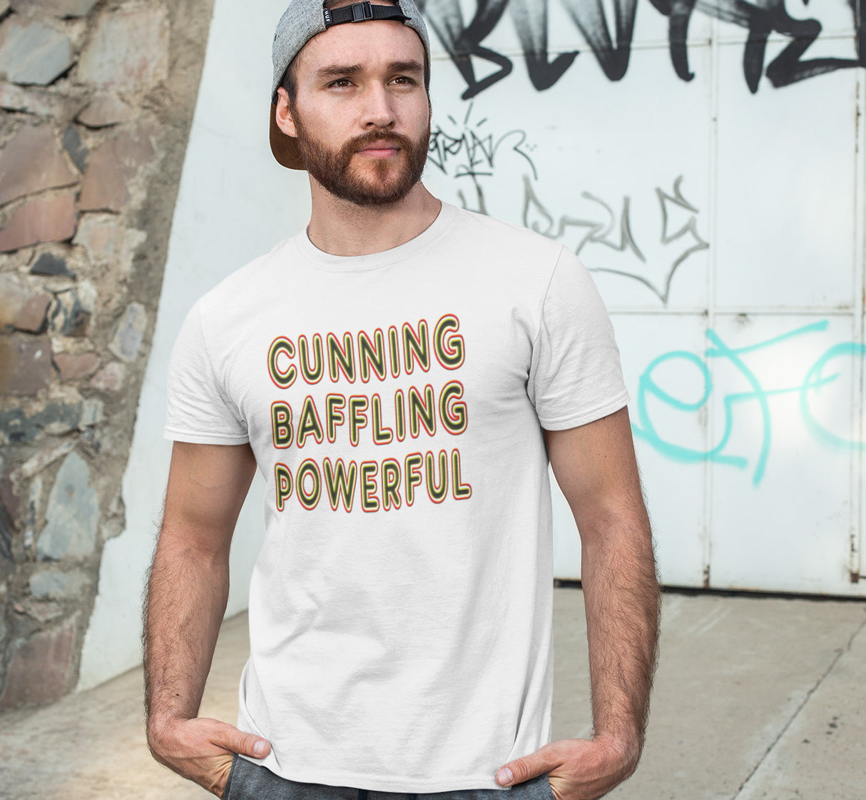 Cunning Baffling Powerful dtg Tee
