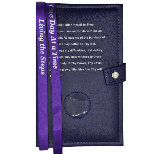 Cover-AA Double Book Cover for Regular Hardback Books – 3rd Step Prayer and Coin Holder