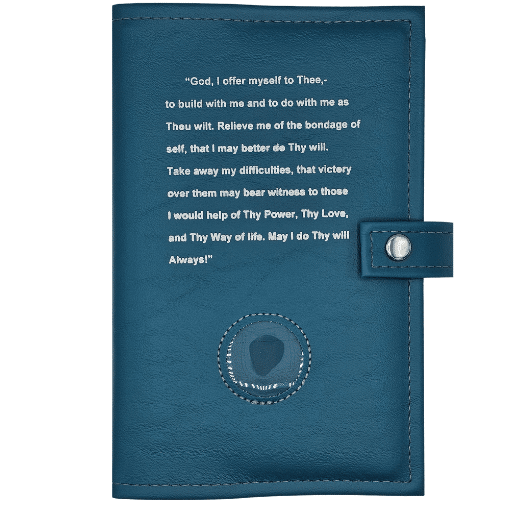Cover-AA Double Book Cover for Regular Hardback Books – 3rd Step Prayer and Coin Holder
