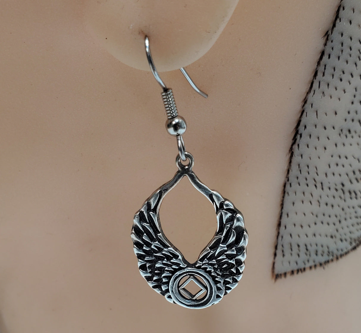 Sterling Silver NA Wings Earrings