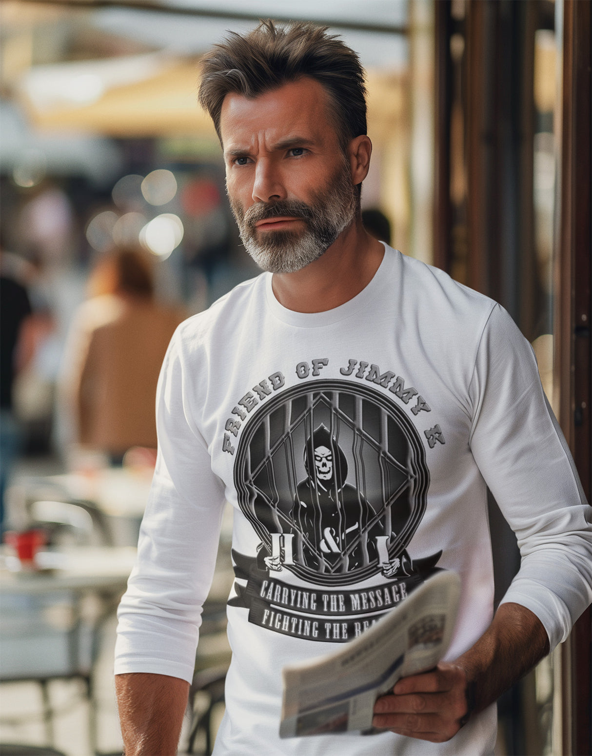 Fighting The Reaper Long Sleeve dtg Tee