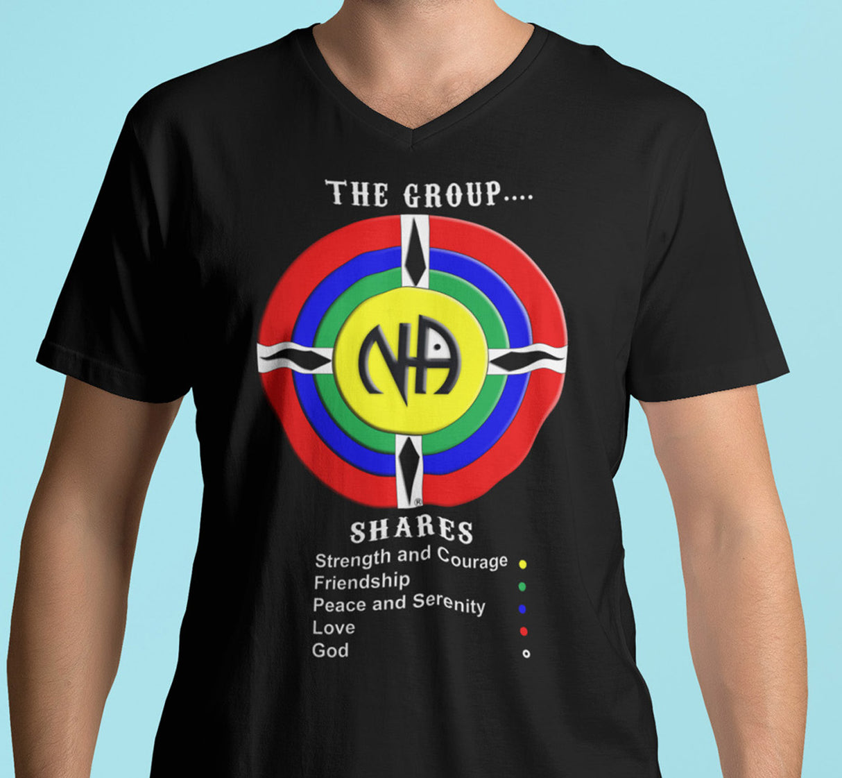 The Group Shares Logo dtg V-Neck Tee