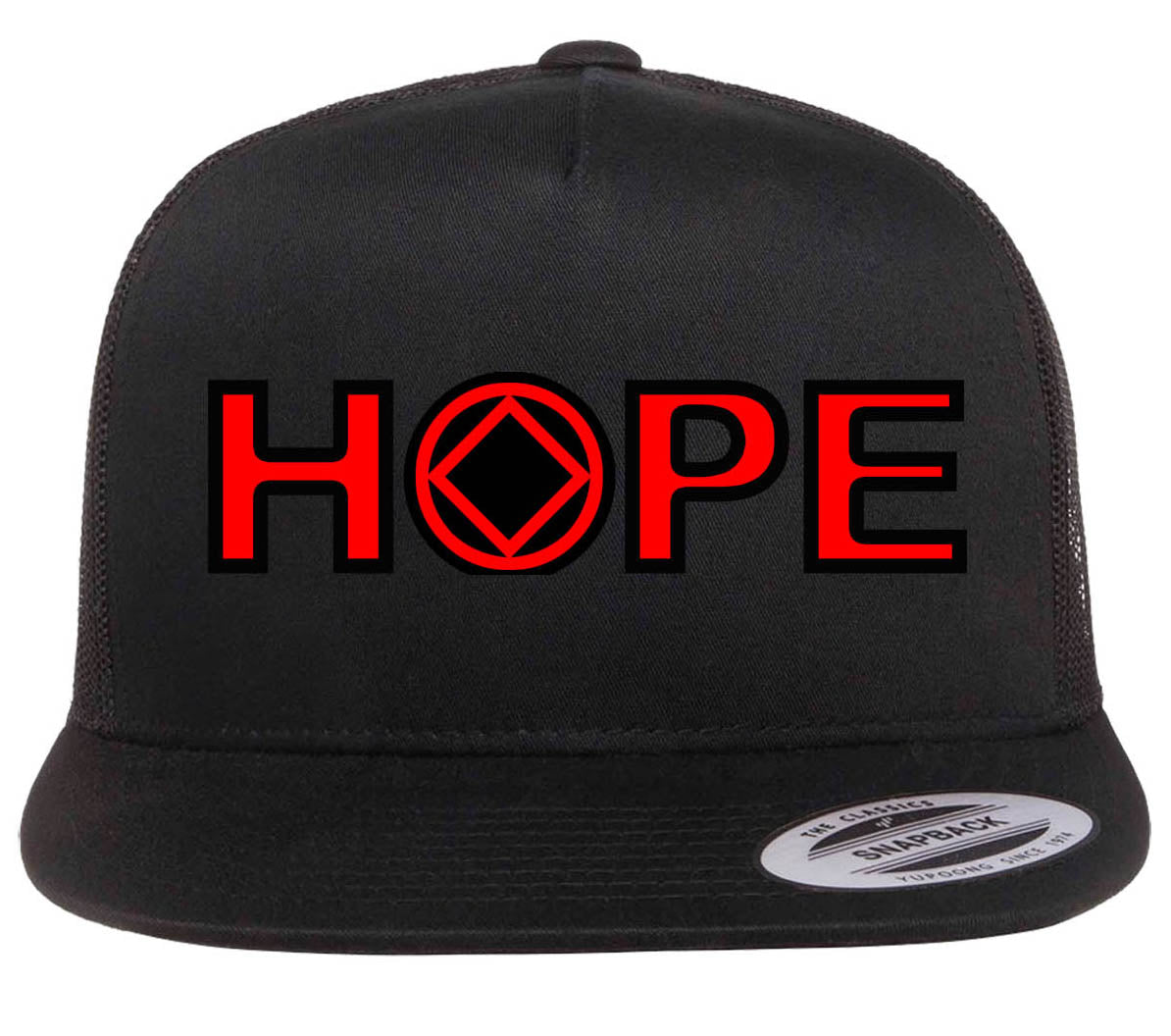 Ball Cap - HOPE With Symbol Blk/Red
