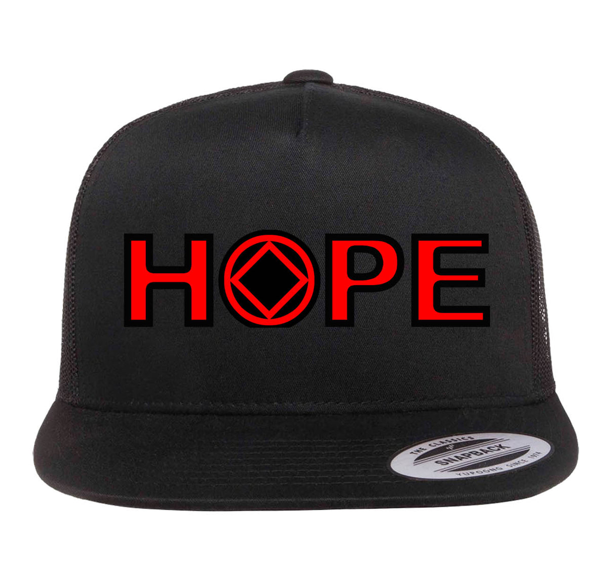 Ball Cap - HOPE With Symbol Blk/Red