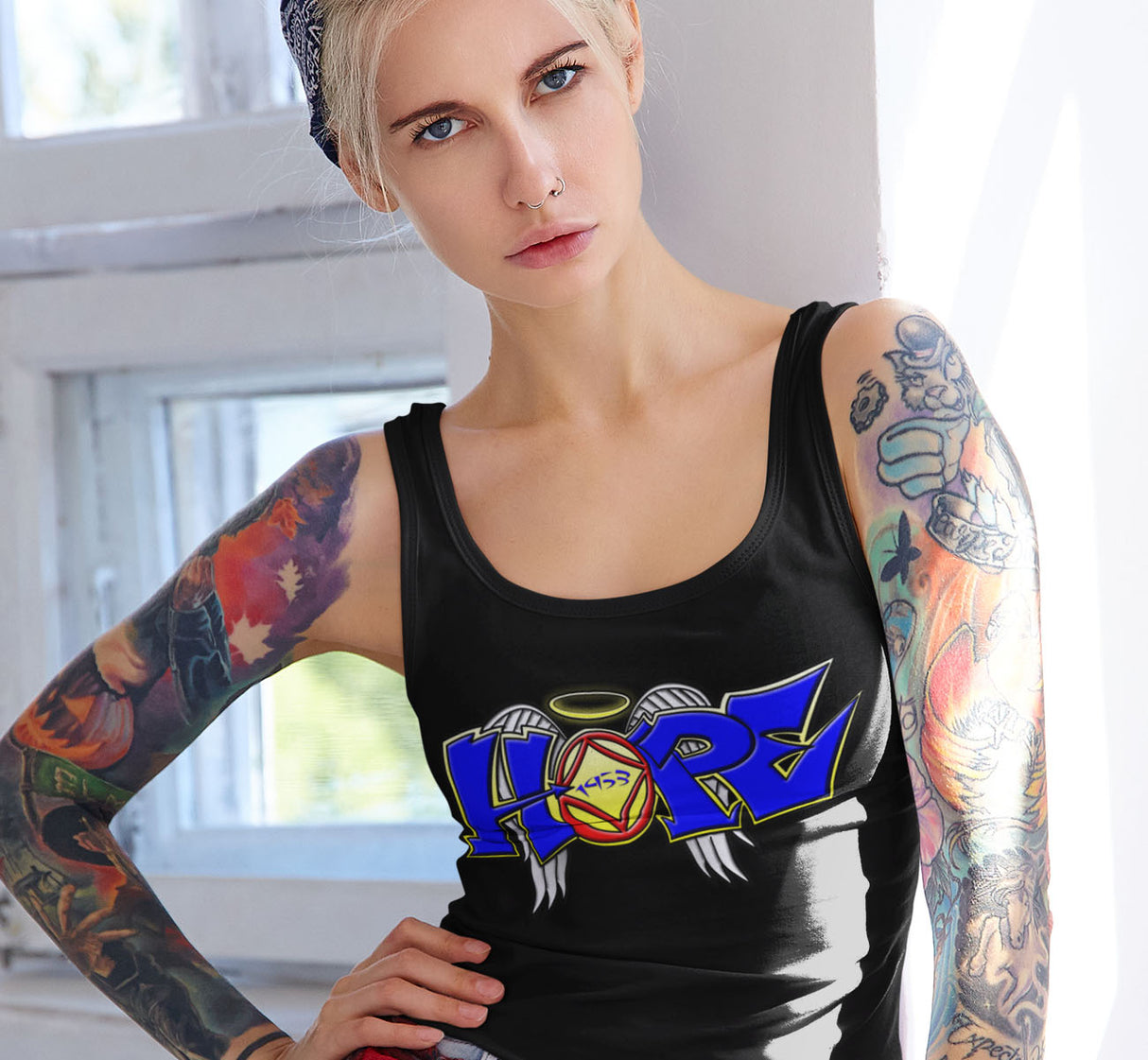 Hope Wings Graffitti NA Racerback Tank