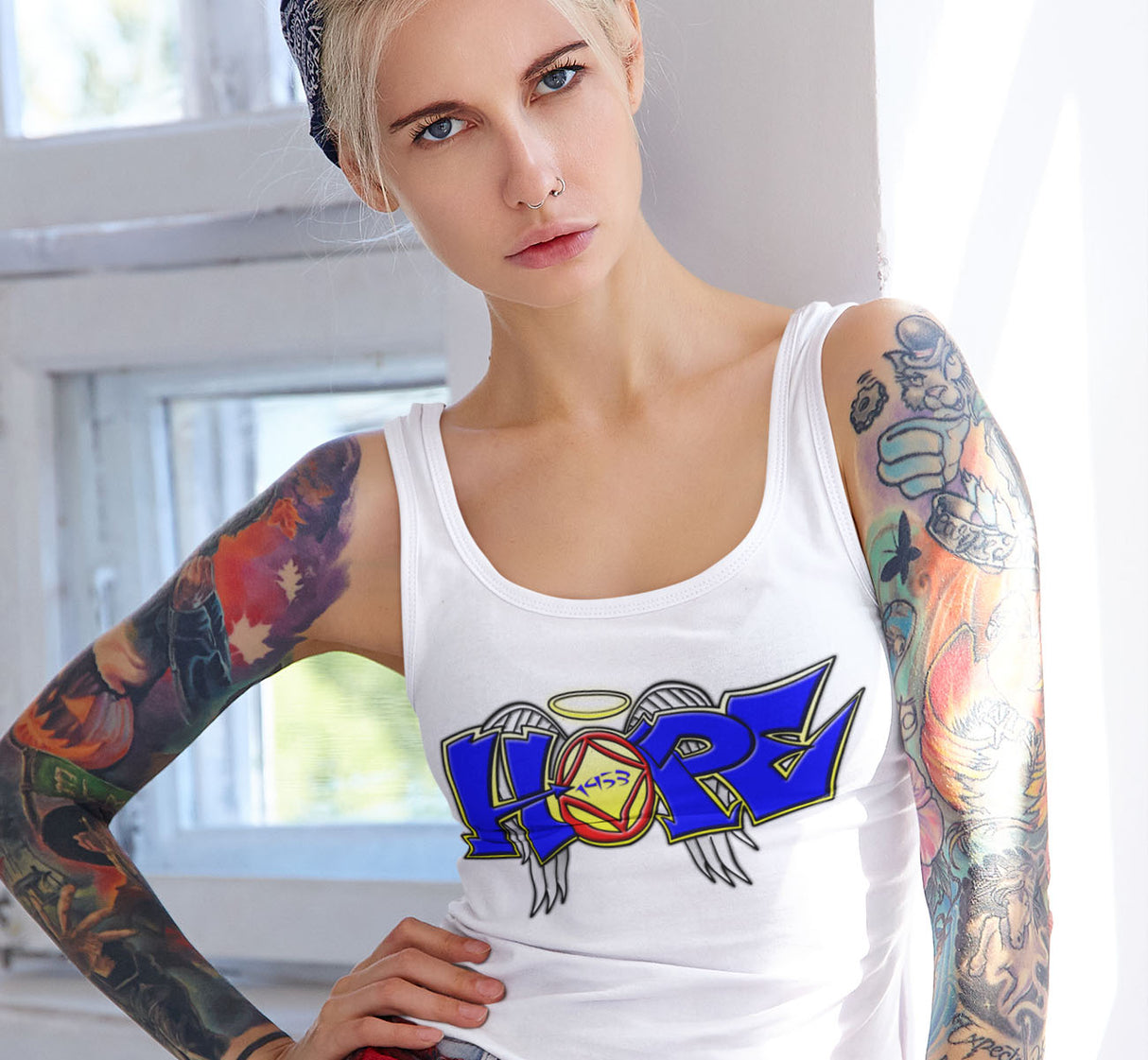 Hope Wings Graffitti NA Racerback Tank