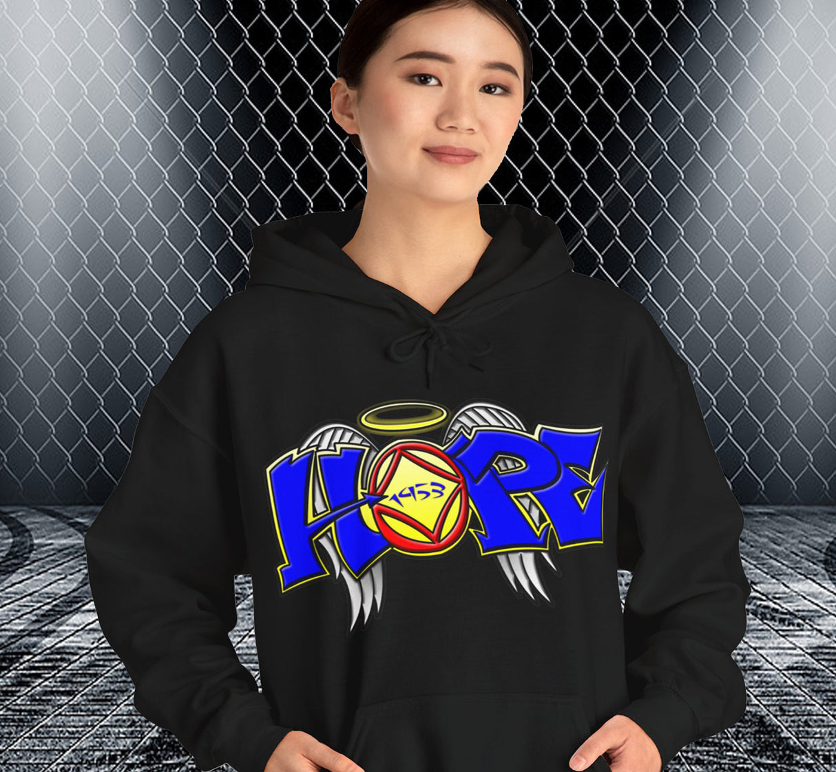 Hope Wings Graffiti Style dtg Hoodie