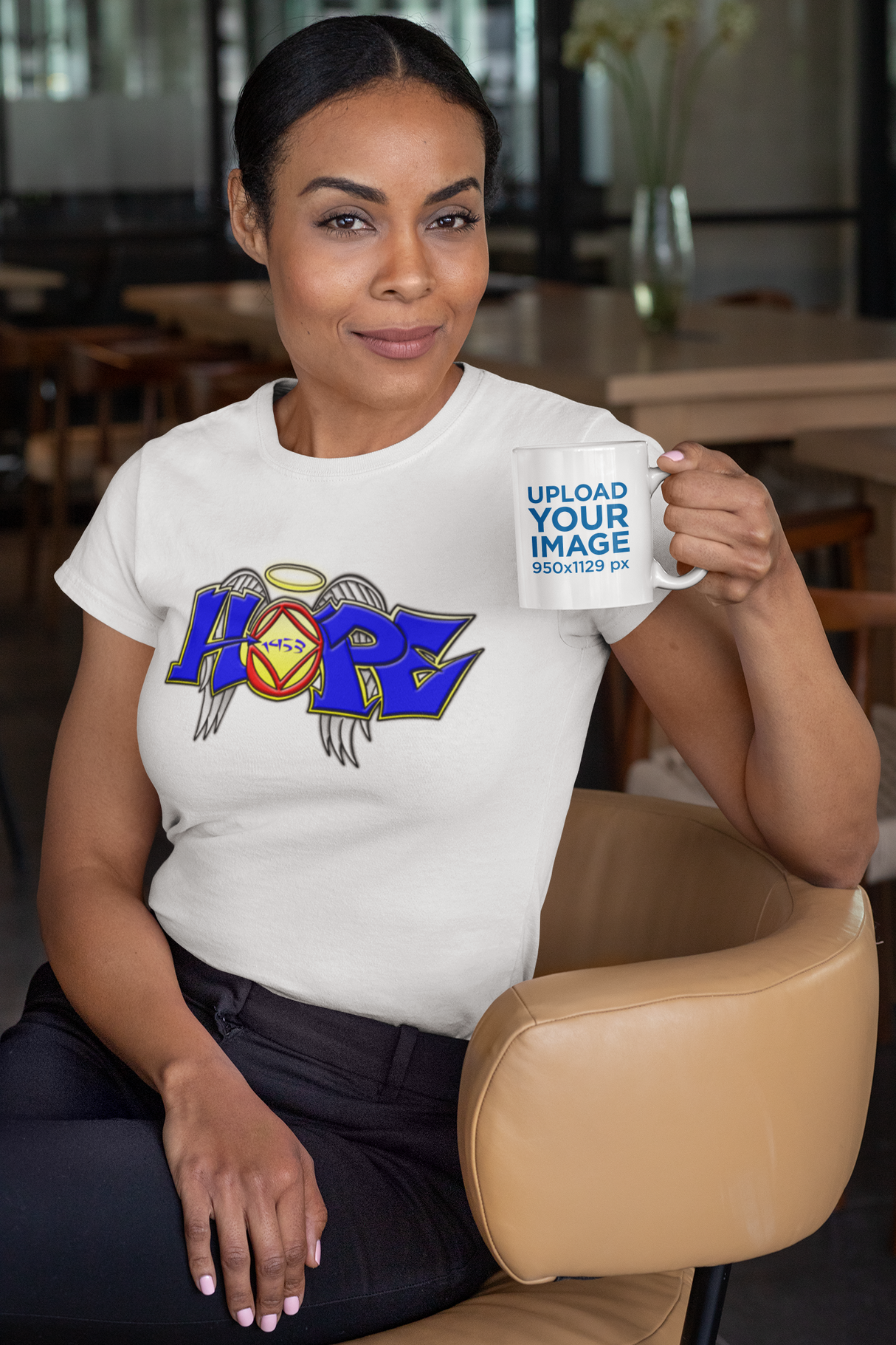 ldTs- Hope Wings Graffiti Style Women's Tee