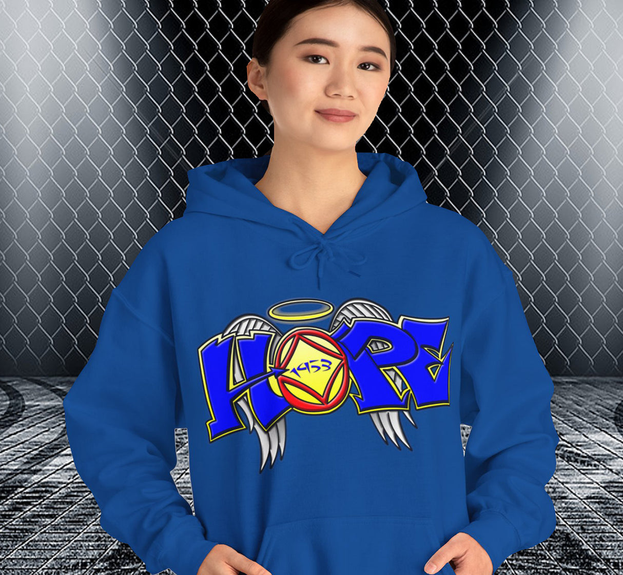 Hope Wings Graffiti Style dtg Hoodie