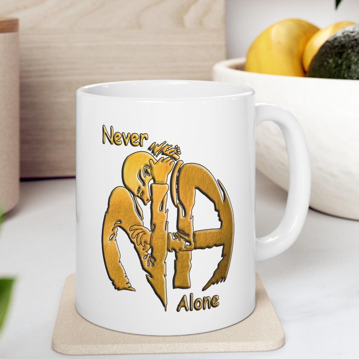 Hugs Never Alone 11oz Ceramic Mug