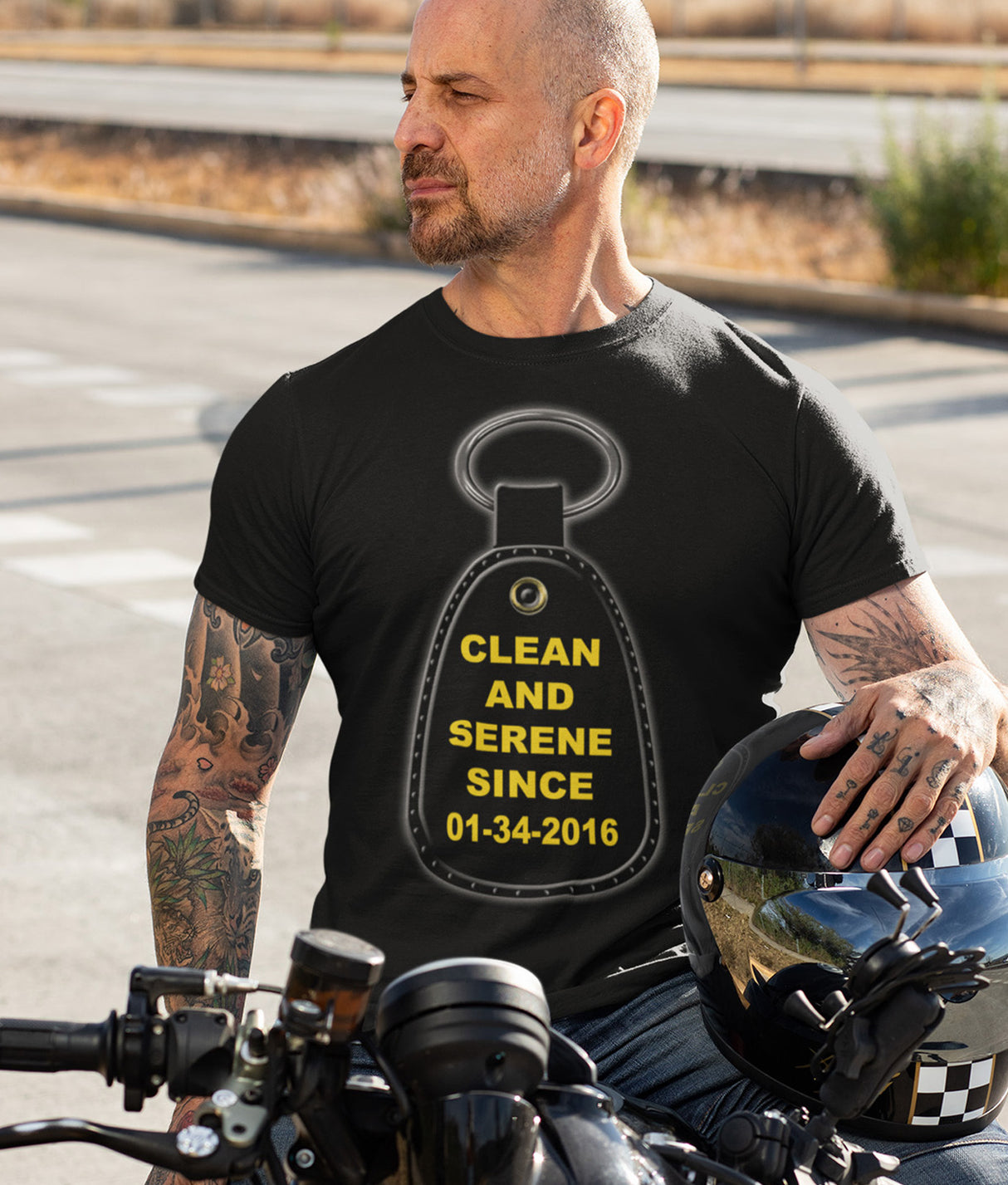 Customized Clean Since Key Tag Tee