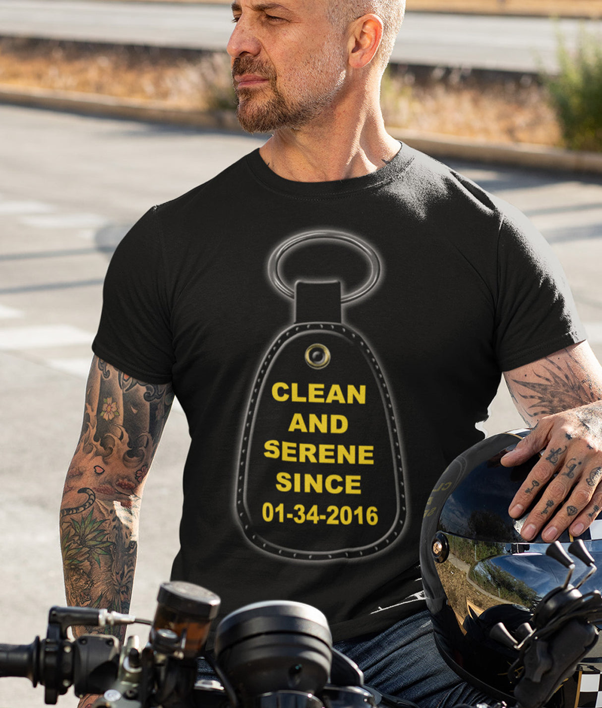 Customized Clean Since Key Tag Tee