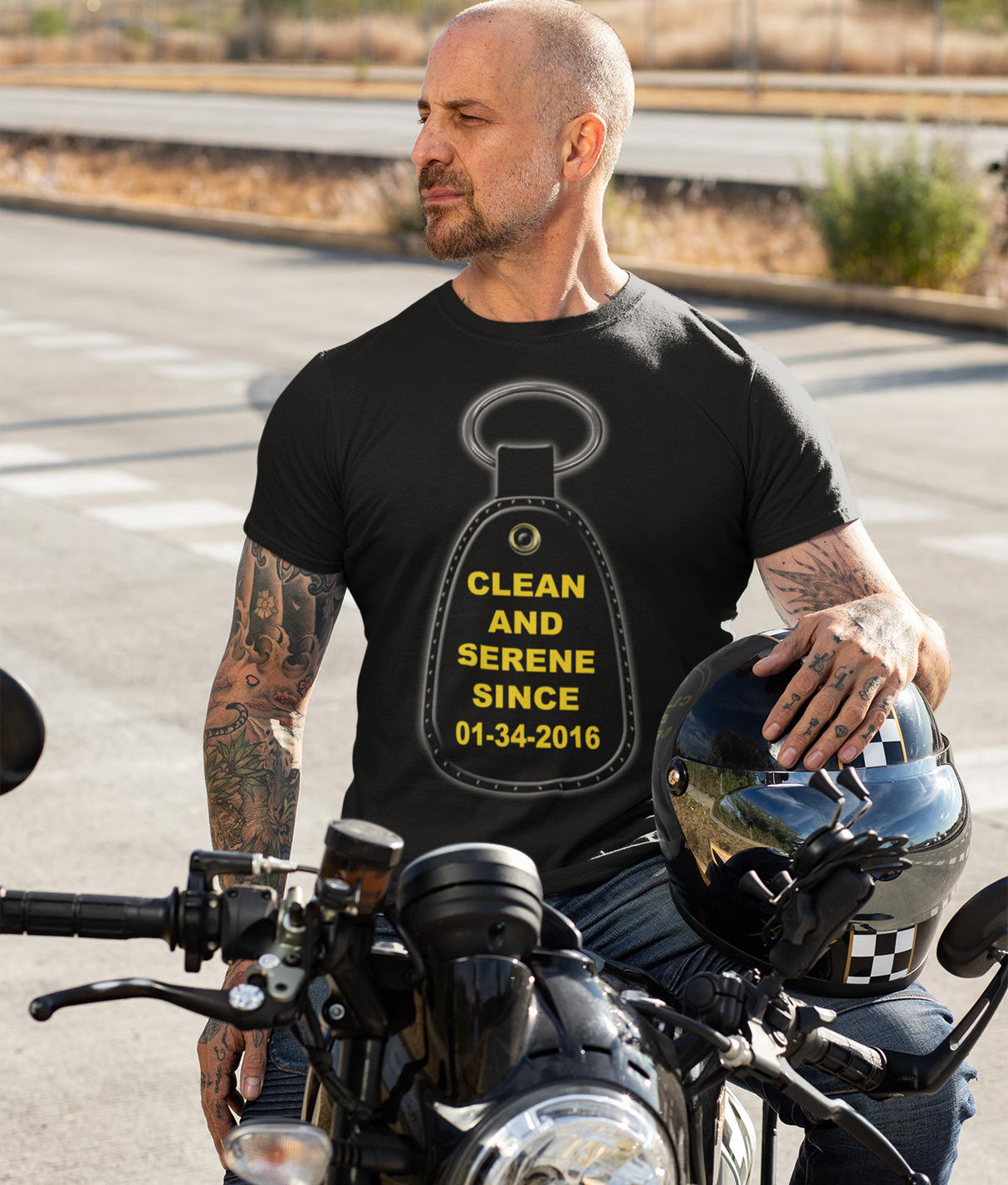 Customized Clean Since Key Tag Tee