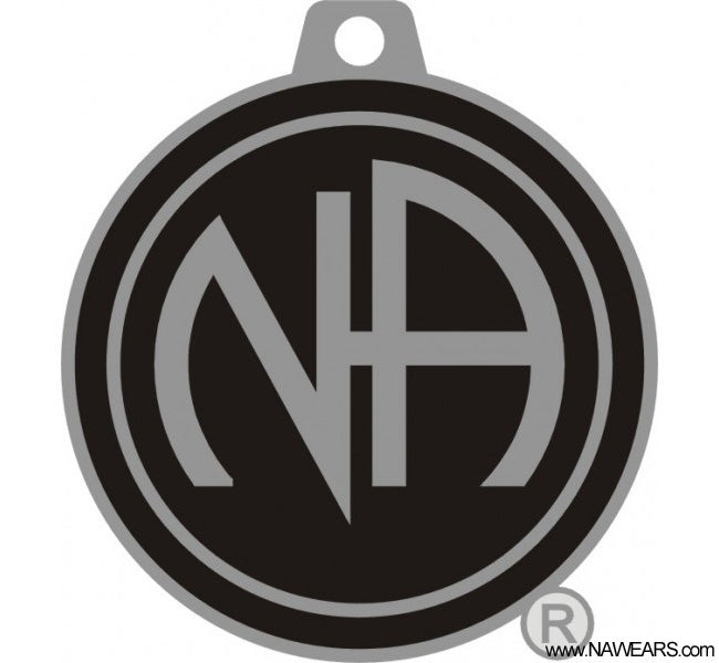 mkt- Large Black NA Symbol Key Chain