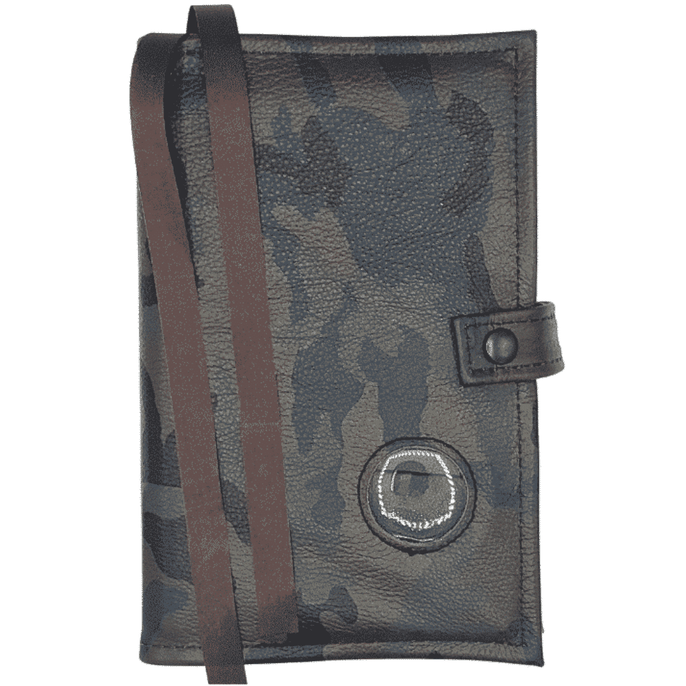 Cover-AA LEATHER Camo Double Book Cover for Hardback Books with Coin Holder