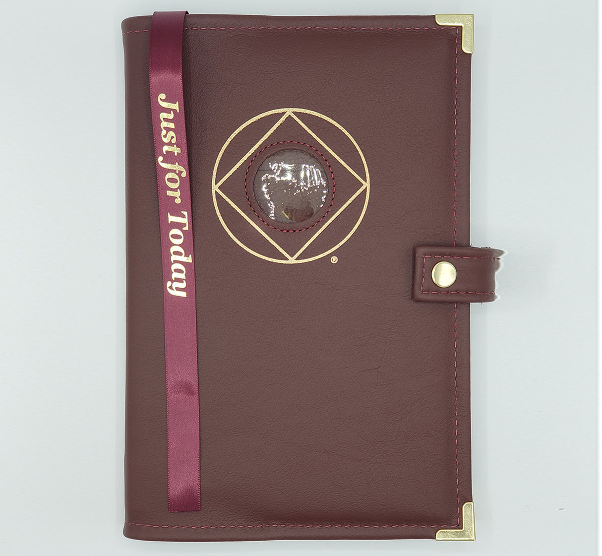Cover-NA Genuine Leather NA Single Book Cover w/ NA Symbol and Coin Holder