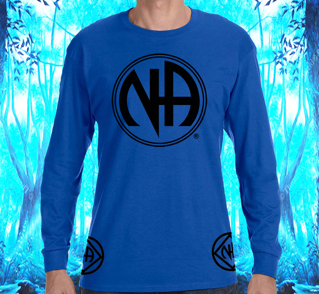 Large Black NA Symbol SS/LS Tee