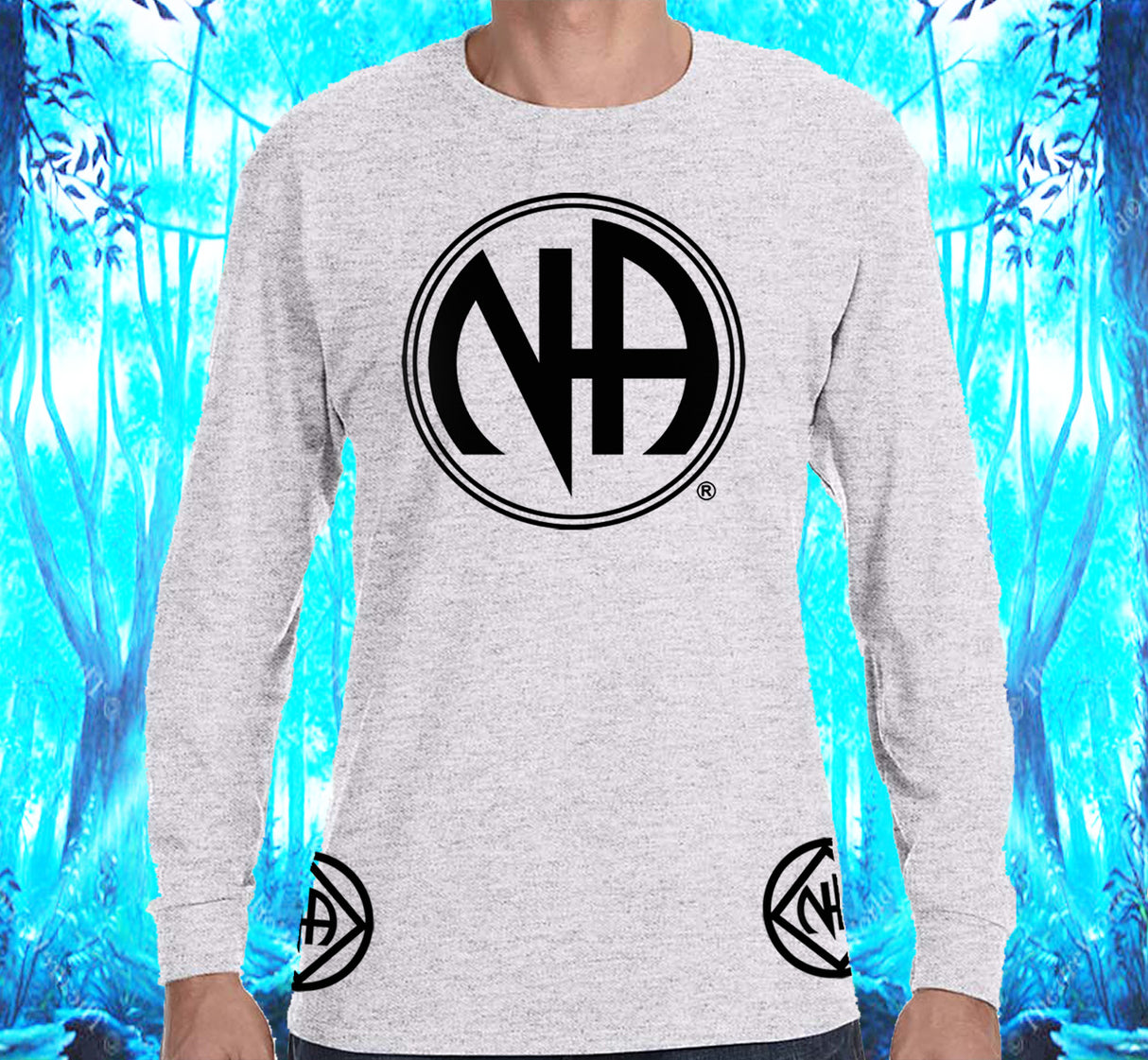 Large Black NA Symbol SS/LS Tee