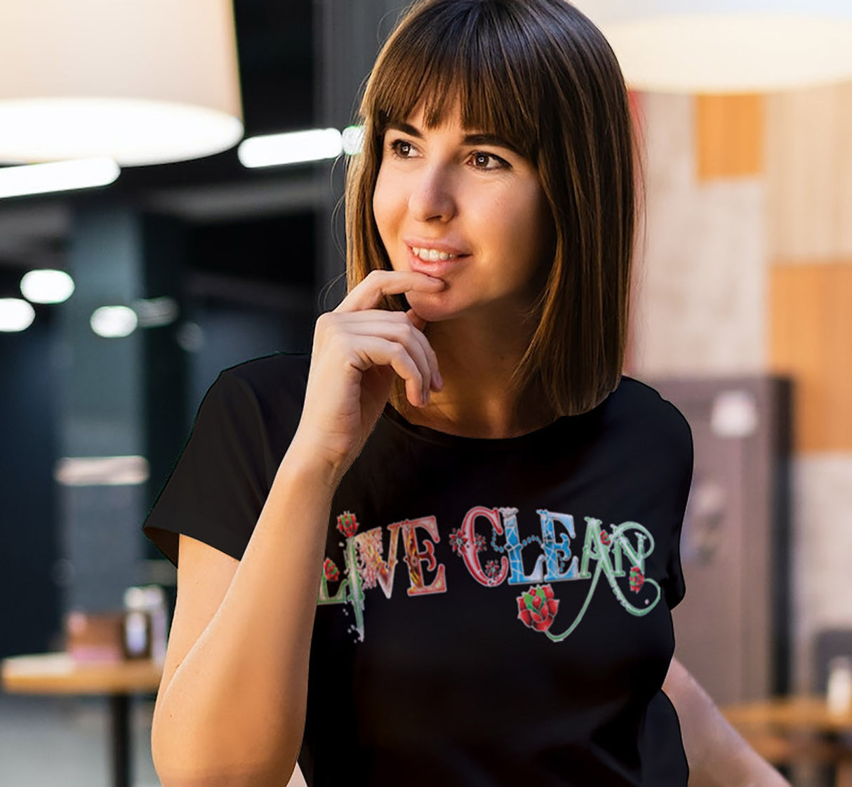 ldTs- Live Clean Sugary Women's Tee