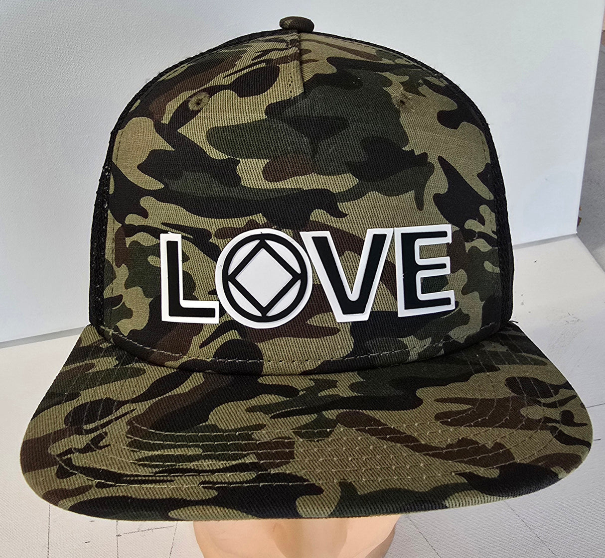 Camo Love Symbol Trucker Cap