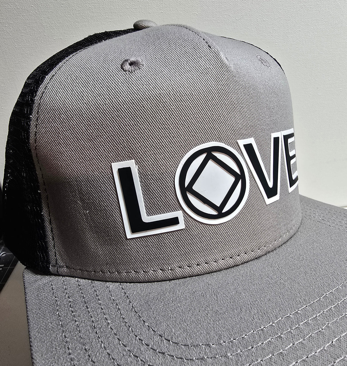 Ball Cap - LOVE w/ NA Symbol - Gray
