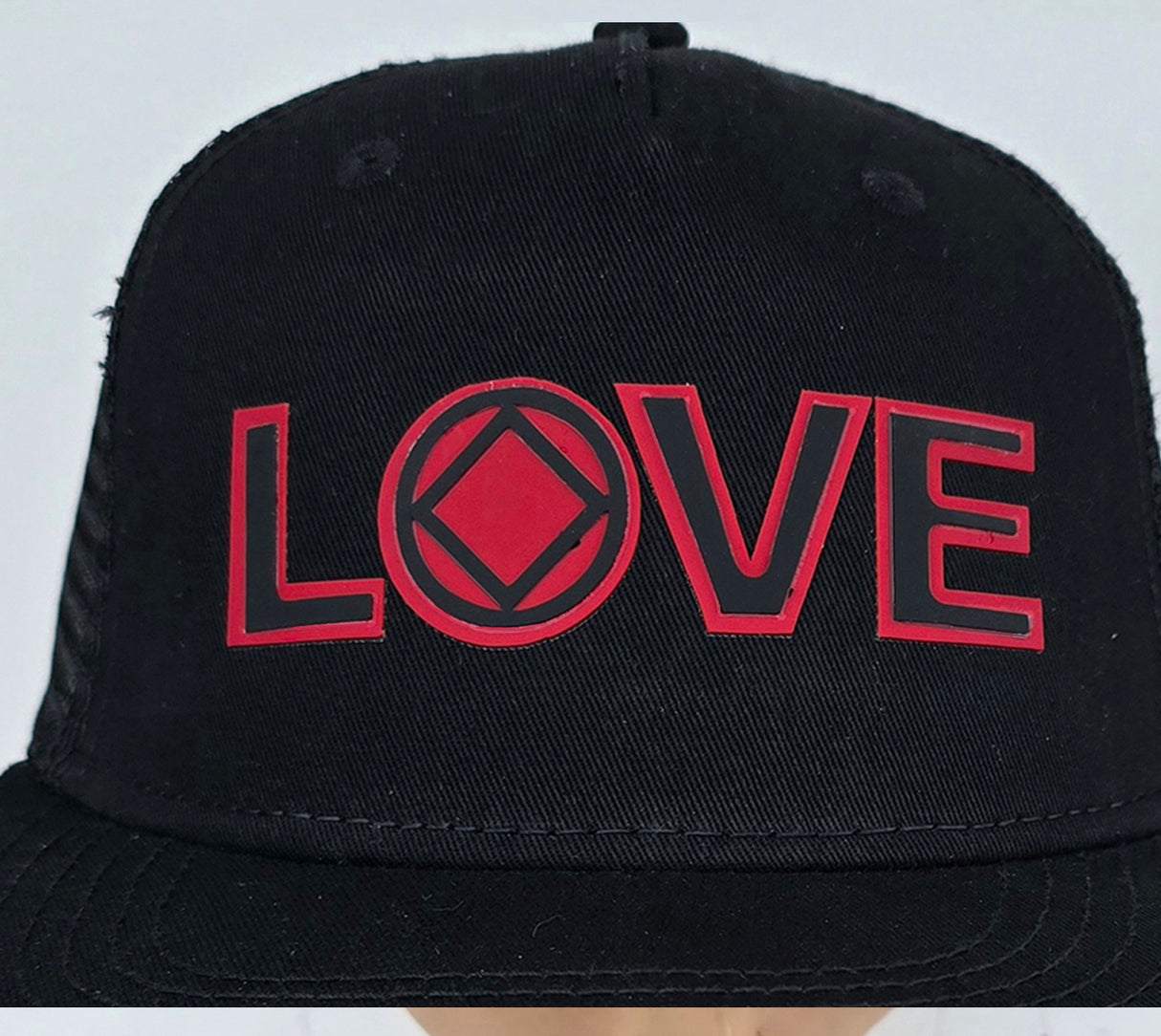 Ball Cap - LOVE With Symbol Blk/Red