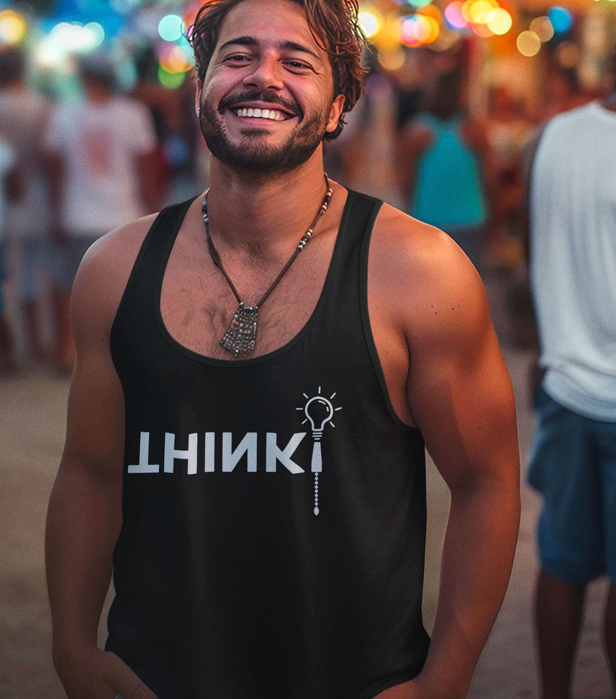 aatt- AA Think Unisex Tank Tops