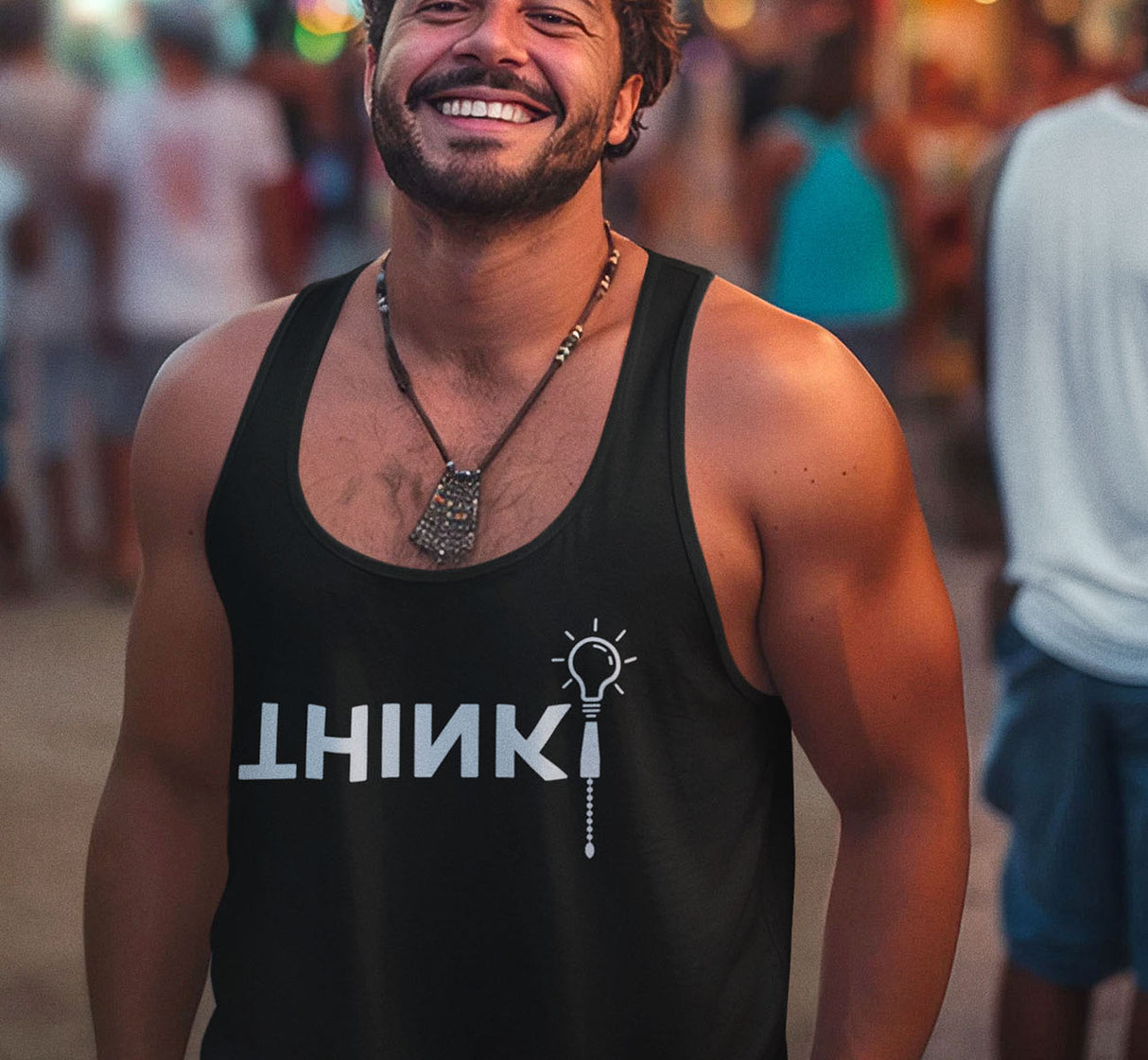 aatt- AA Think Unisex Tank Tops