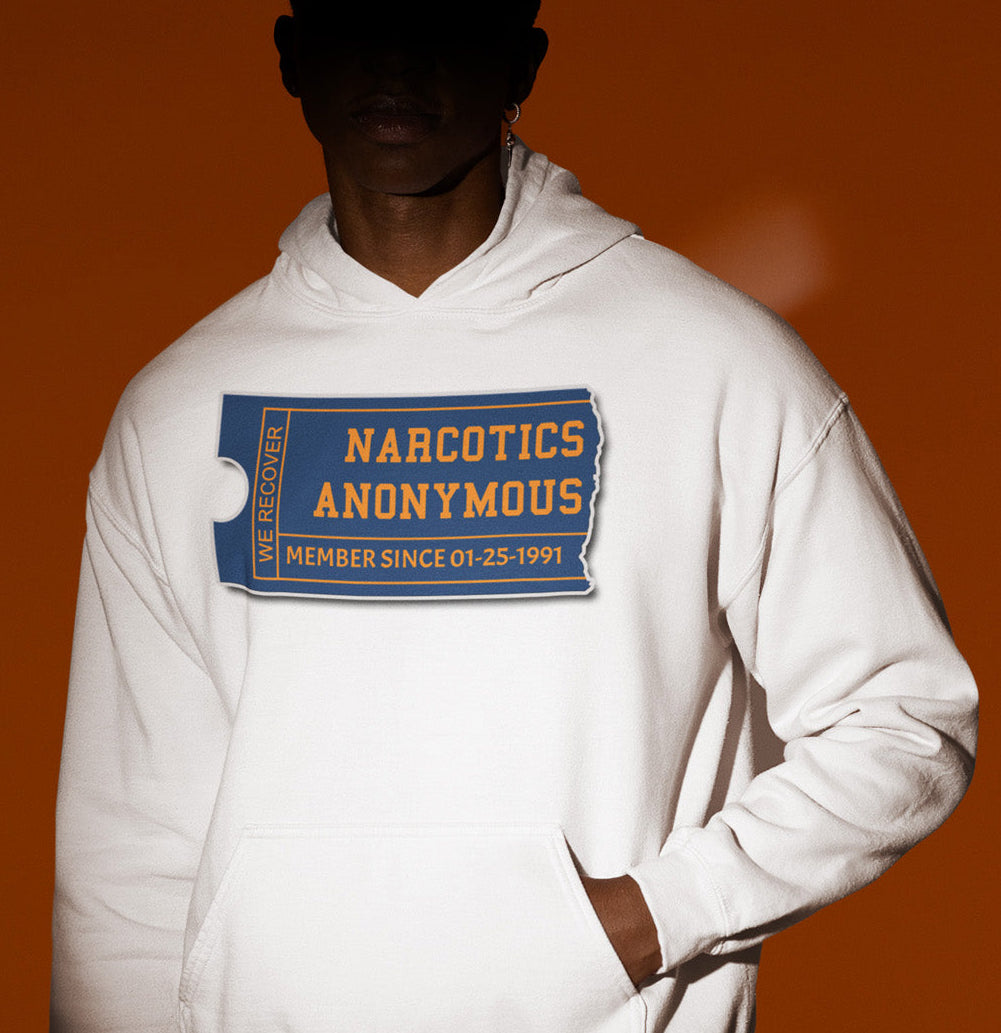 Custom NA Membership Ticket dtg Hoodie