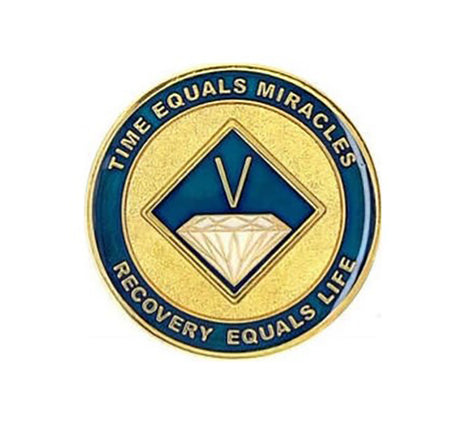NA Recovery Medallion  Blue & Gold