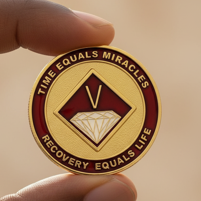 NA Recovery Medallion Burgundy & Gold