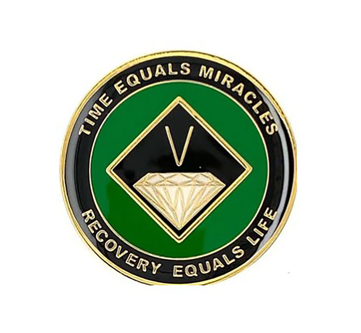 NA Recovery Medallion Green & Black