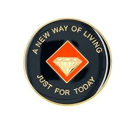 NA Recovery Medallion  Orange & Black