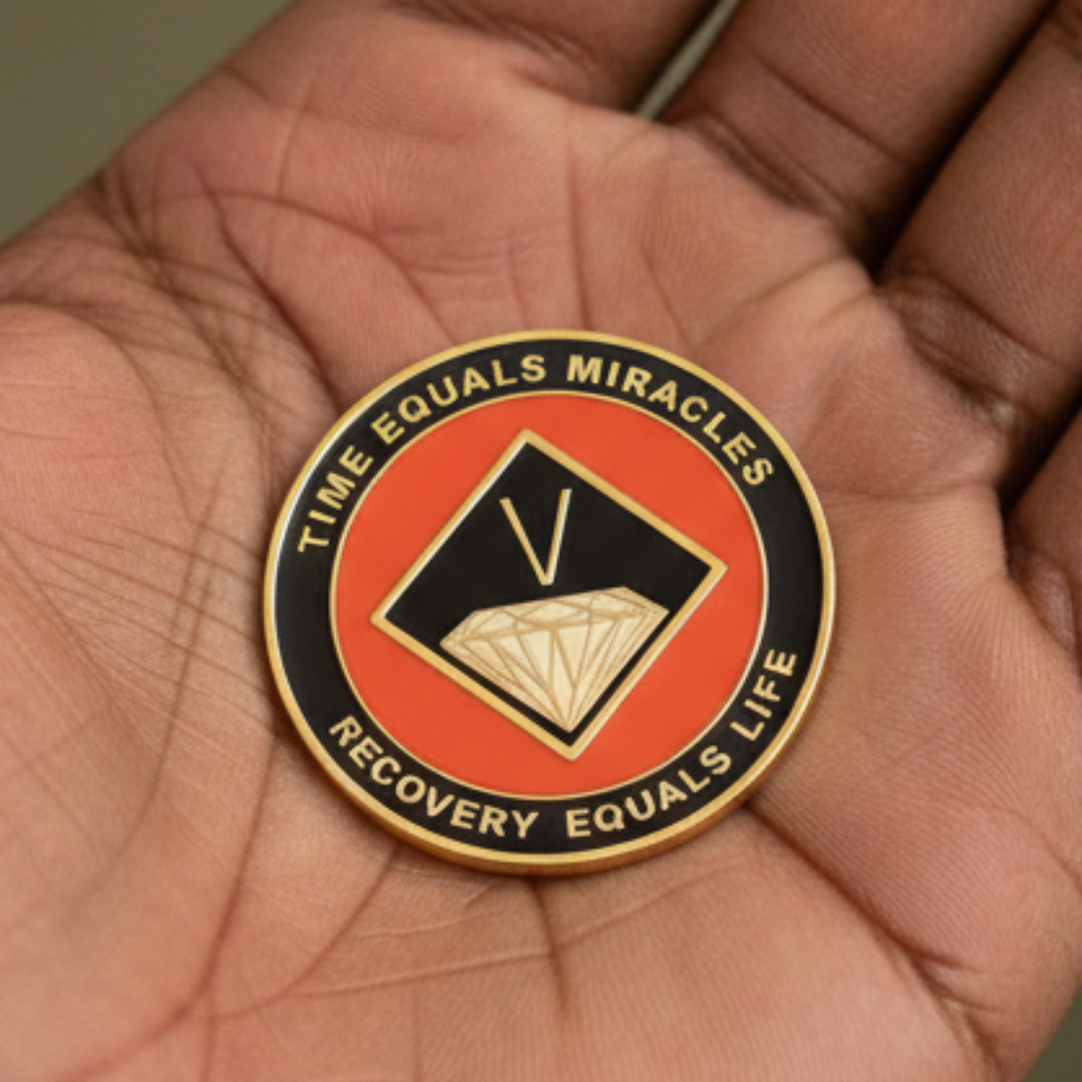 NA Recovery Medallion Orange & Black