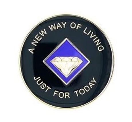 NA Recovery Medallion  Purple & Black