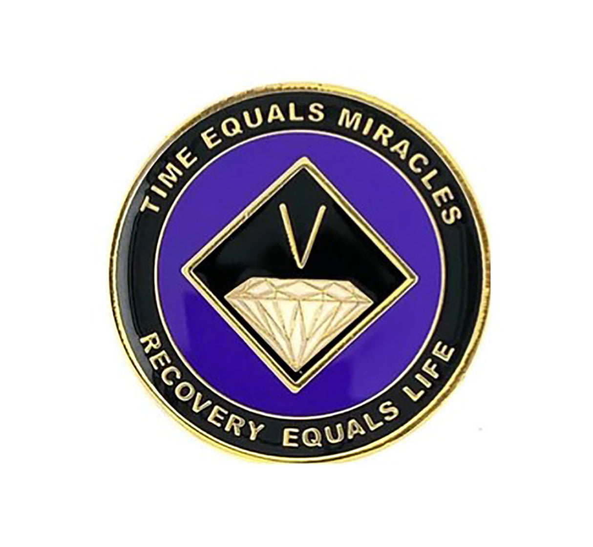 NA Recovery Medallion Purple & Black