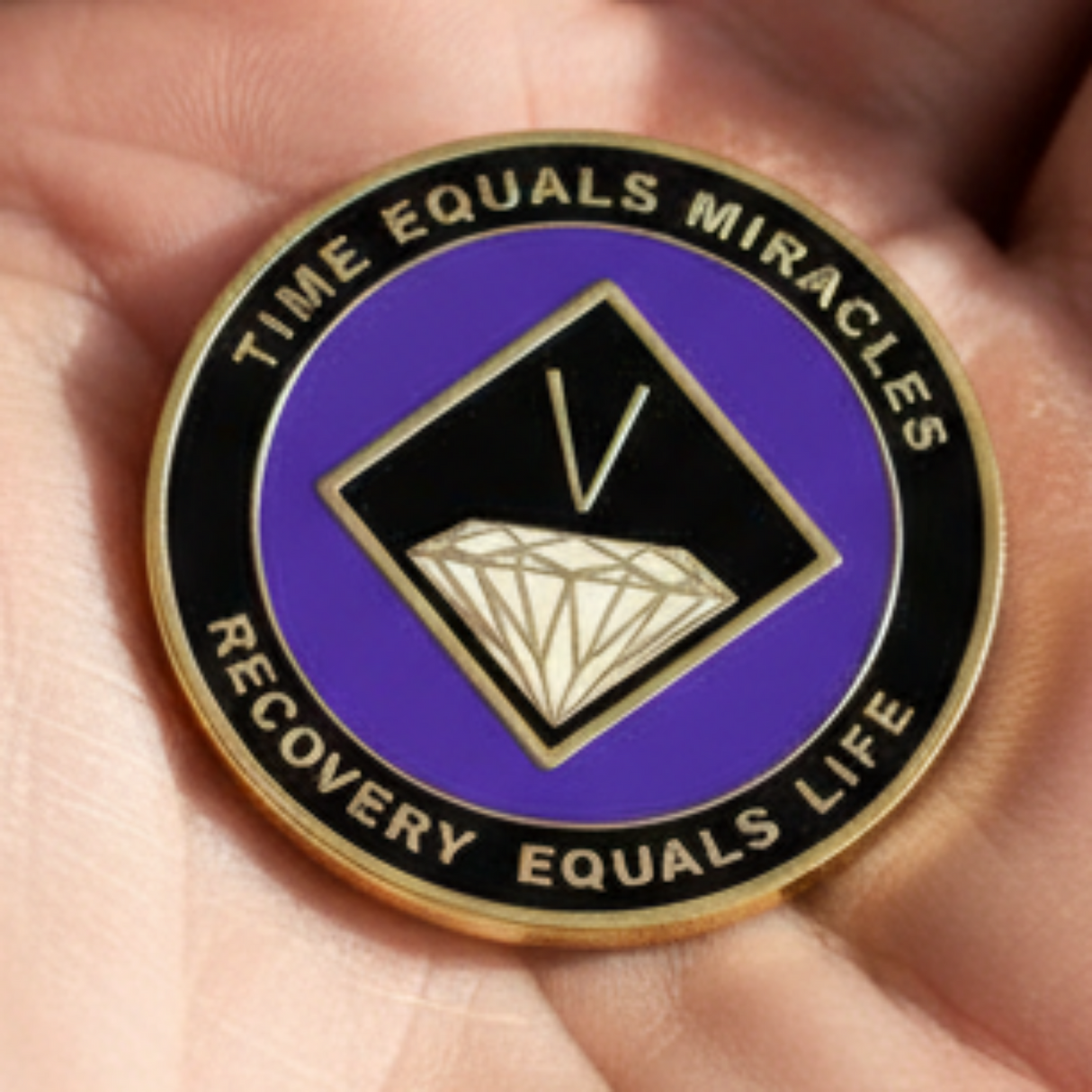 NA Recovery Medallion Purple & Black