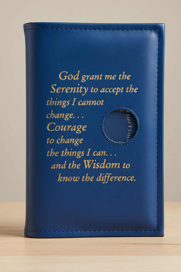 Cover-NA 6th Ed Single Basic Text Cover Serenity Prayer & Medallion Holder
