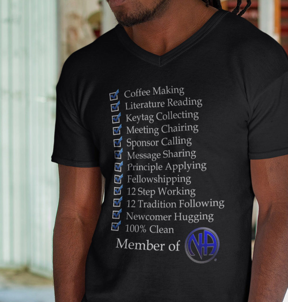 Member Of NA dtg V-Neck Tee