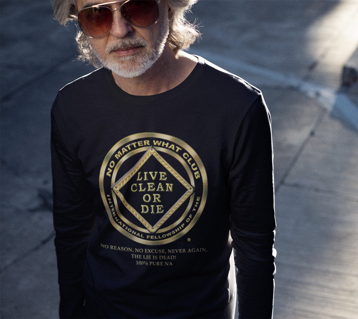 No Matter What Club Gold Long Sleeve dtg Tee