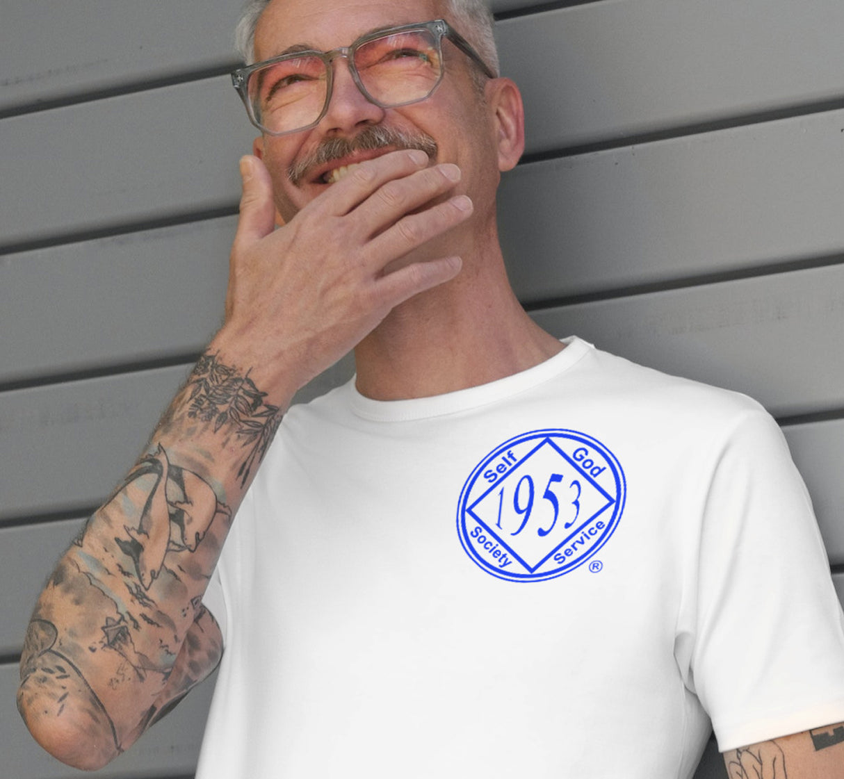 3" Blue NA Service Symbol Tee